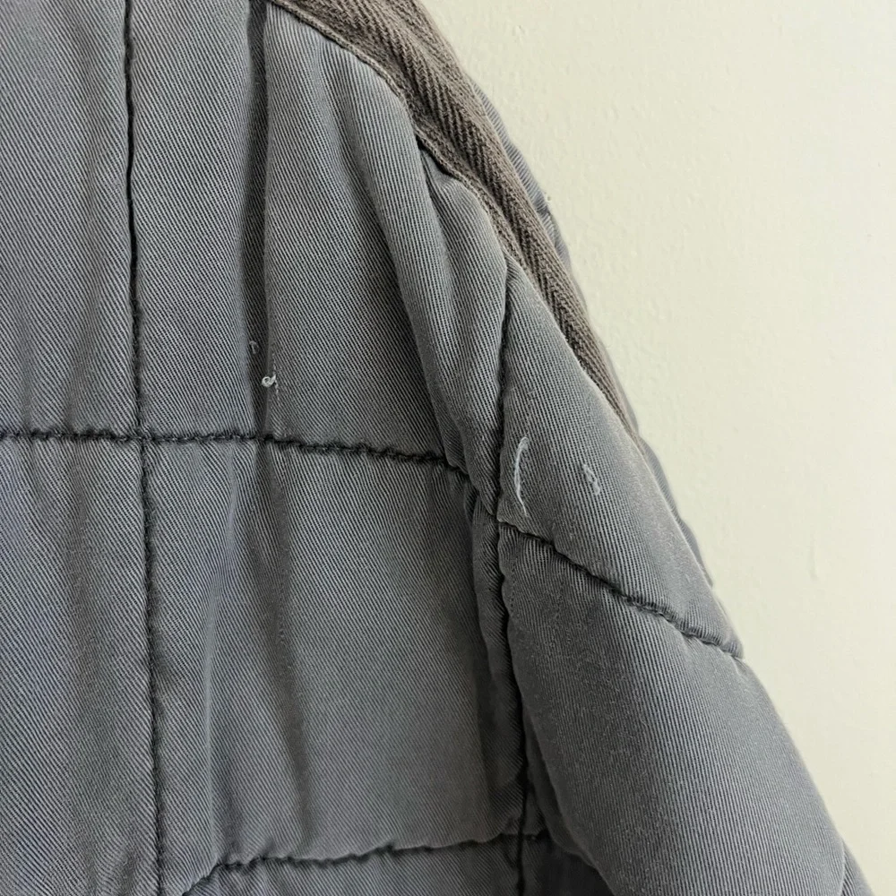 Free People Gray Dolman Quilted Bomber Jacket - Picture 4 of 5